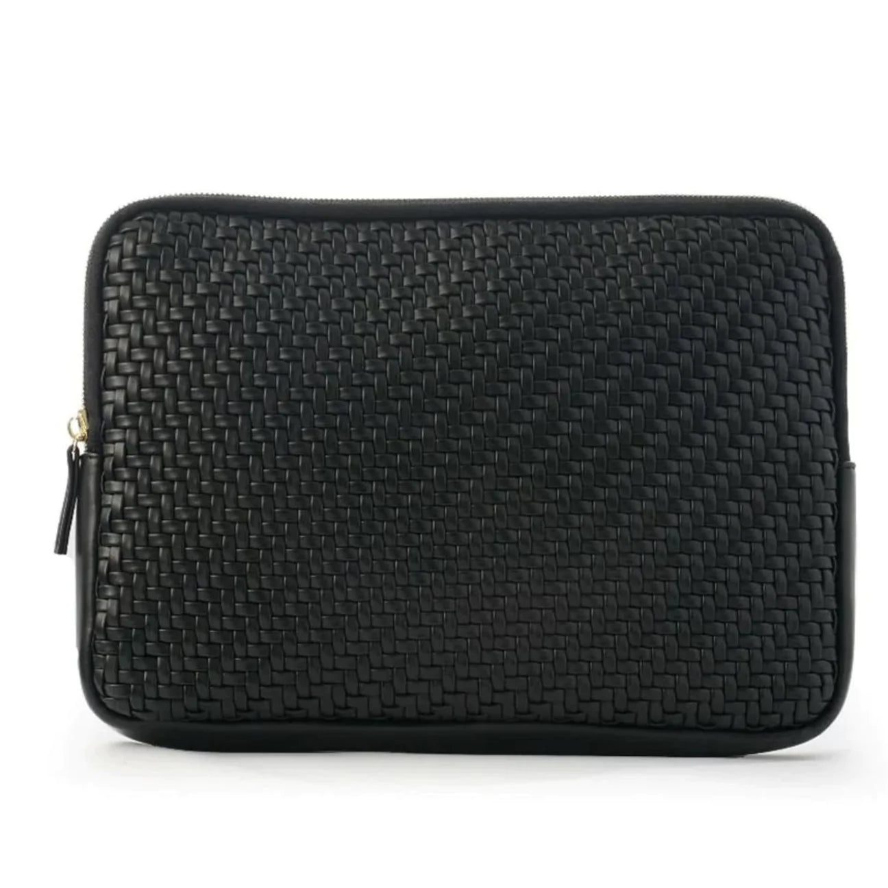 Pine black padded computer case, 35 x 25 cm, protective laptop sleeve, from Inside Living Singapore Front view.