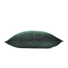 Velvet Base Dark Green Cushion, Cushions from Inside Living Singapore. Detail close-up view.