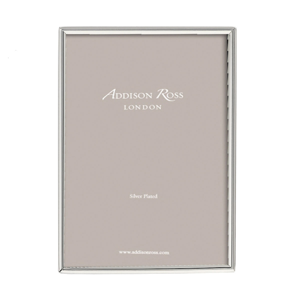 Fine silver-plated photo frame with black velvet back, holds 4 x 6 or 5 x 7 inch photos