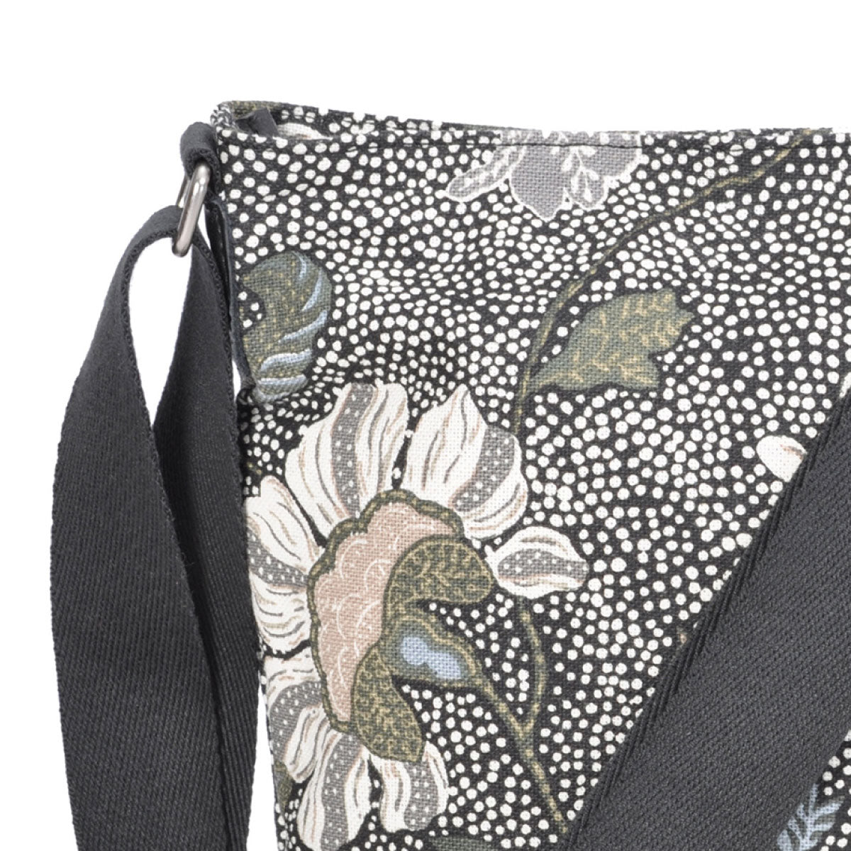 Ceannis Flower Linen Shoulder Bag in Black - Ceannis, Inside Living Singapore