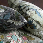 Flower Linen Soft Green Cushion, styled in a room setting, from the Inside Living Singapore homeware collection.