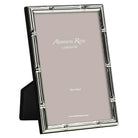 Slender silver bamboo-style photo frame with black velvet back, three sizes from 4 x 6 to 8 x 10 inch