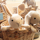 Hand crochet bunny, handmade soft crocheted rabbit toy, a charming nursery decoration or gift for little ones.