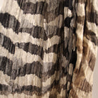 Handwoven silk scarf detail, brown diagonal pattern, a soft lightweight artisan scarf and versatile accessory.