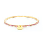 Juno rose bracelet, delicate rose-toned beaded bracelet, an elegant jewellery accent for everyday or occasion wear.