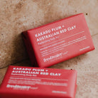 Kakadu plum and red clay body bar, 200g French triple-milled soap with olive oil and shea butter