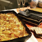 Large Gratin Dish Ceramic Fig, tableware from Inside Living Singapore. Close-up of the finish.