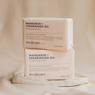 Mandarin and cedarwood body bar, 200g French triple-milled soap with olive oil and shea butter