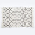 Tangier Medina rug shown flat, Moroccan-inspired patterned rug bringing colour and texture to floors.