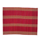 Red bamboo placemat, 38 x 30 cm, durable woven table setting, from Inside Living Singapore Side view.