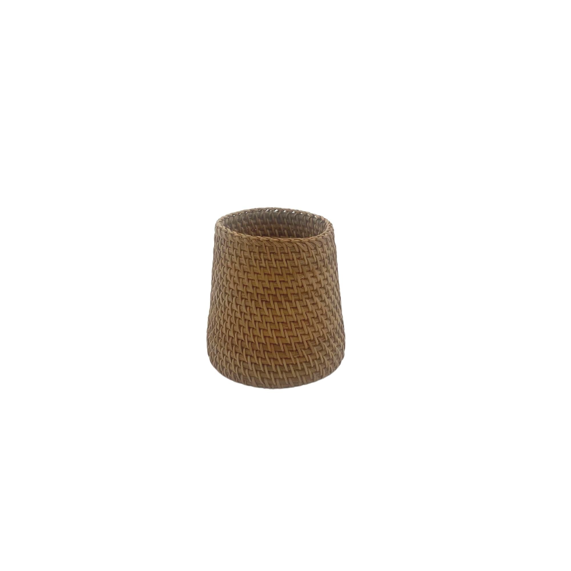 Rattan Small Pot, detail view, from the Inside Living Singapore homeware collection.
