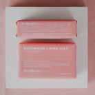 Rosewater + Pink Clay Bar 200g from Inside Living Singapore. Shown front view.
