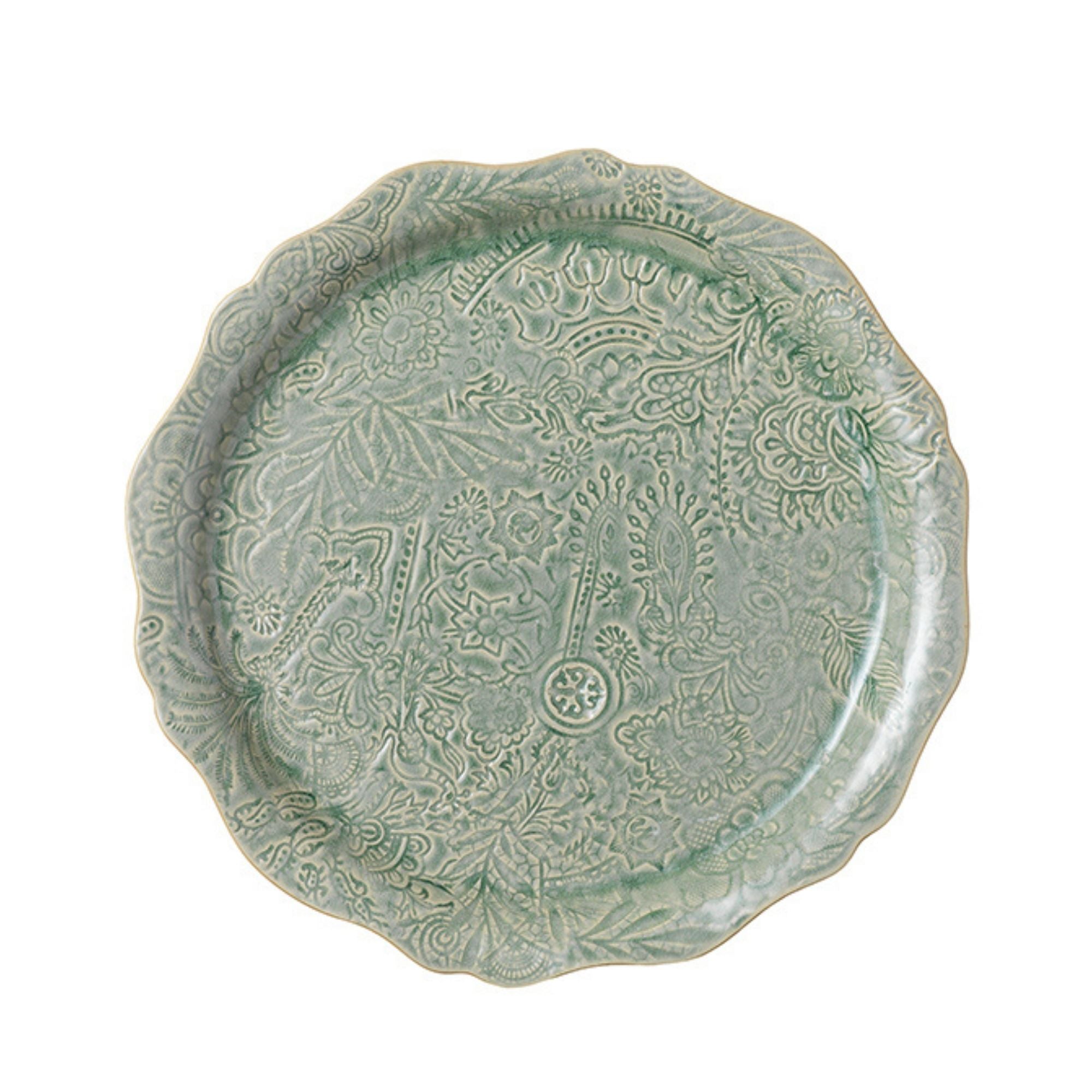 Round Pizza Plate Antique, tableware from Inside Living Singapore. Alternative angle shown.