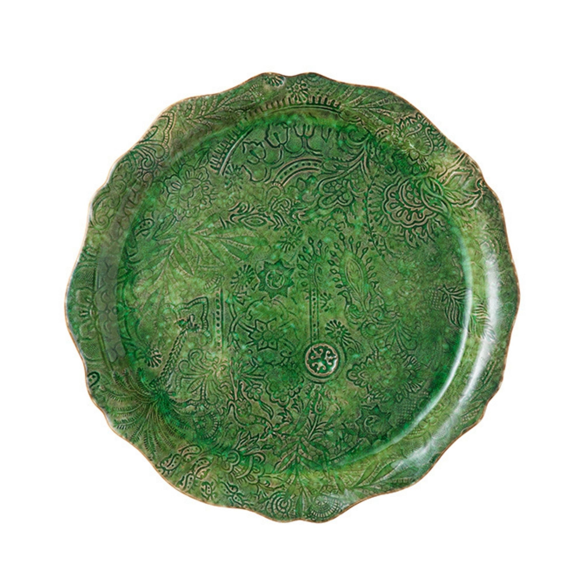 Round Pizza Plate Seaweed, tableware from Inside Living Singapore. Alternative angle shown.