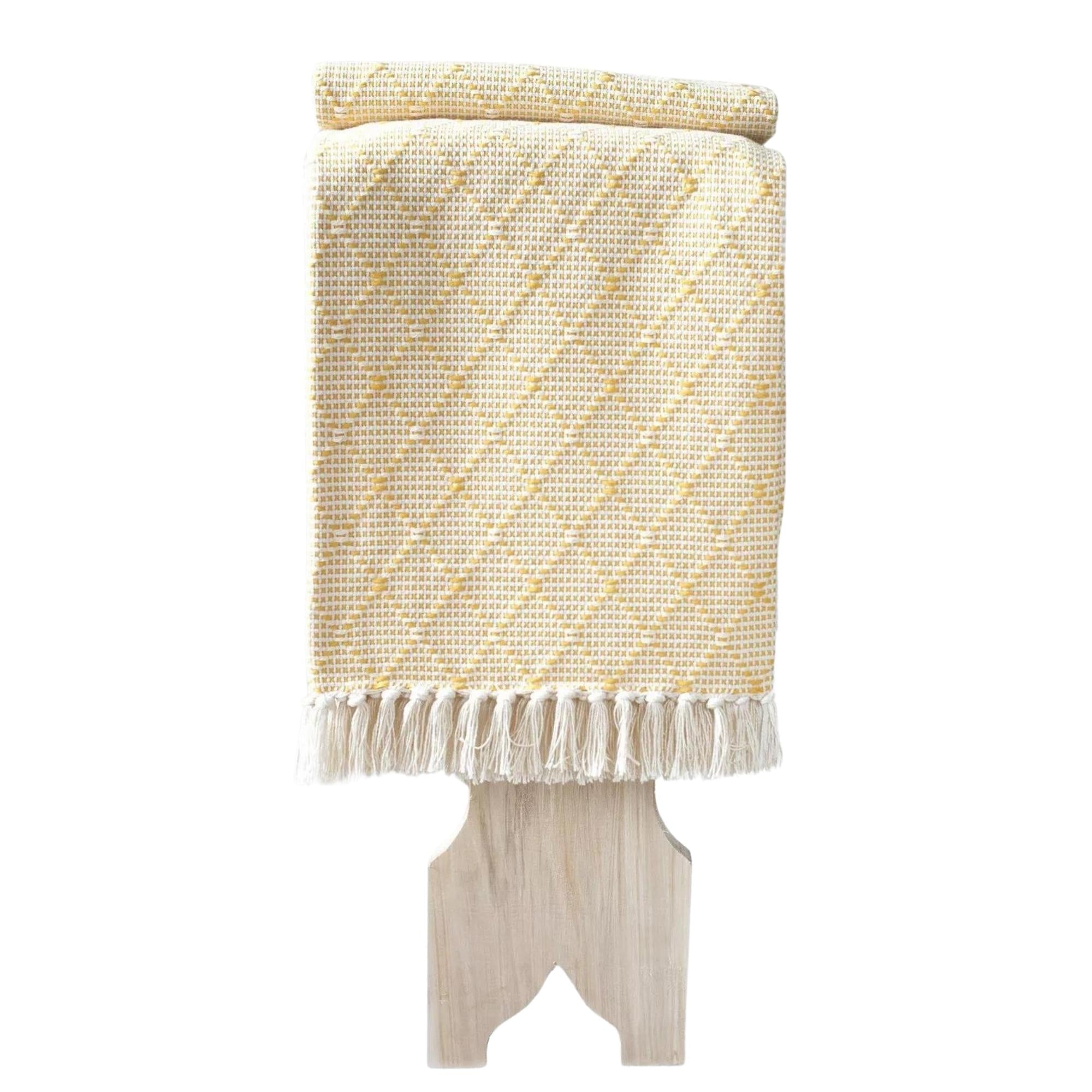 Cotton Throw Portuguese Mosaic, full product view, from the Inside Living Singapore homeware collection.