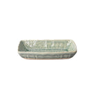 Small ceramic gratin dish in antique glaze, 35.5 x 23.5 x 6.5 cm, for roasting, baking or serving
