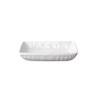 Small white ceramic gratin dish, 35.5 x 23.5 x 6.5 cm, an oven-to-table dish for roasting or baking