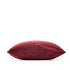 Velvet Base New Red Cushion, Cushions from Inside Living Singapore. Detail close-up view.