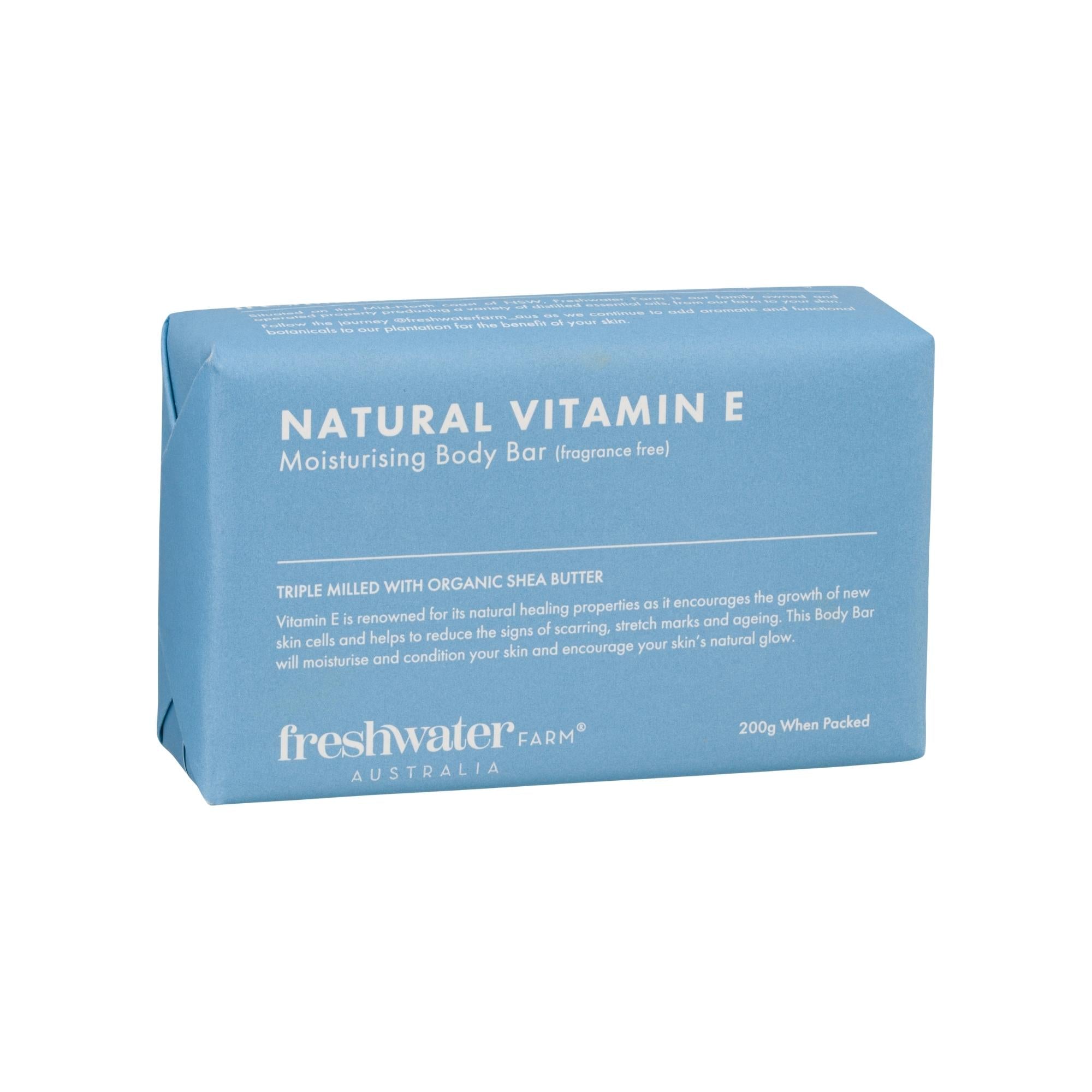 Natural Vitamin E Bar 200g from Inside Living Singapore. Shown front view.